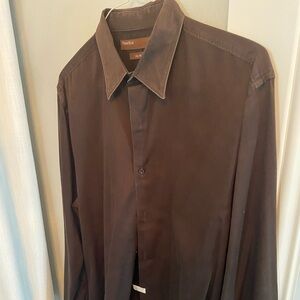 Perry Ellis Dark Brown Men's Casual Shirt